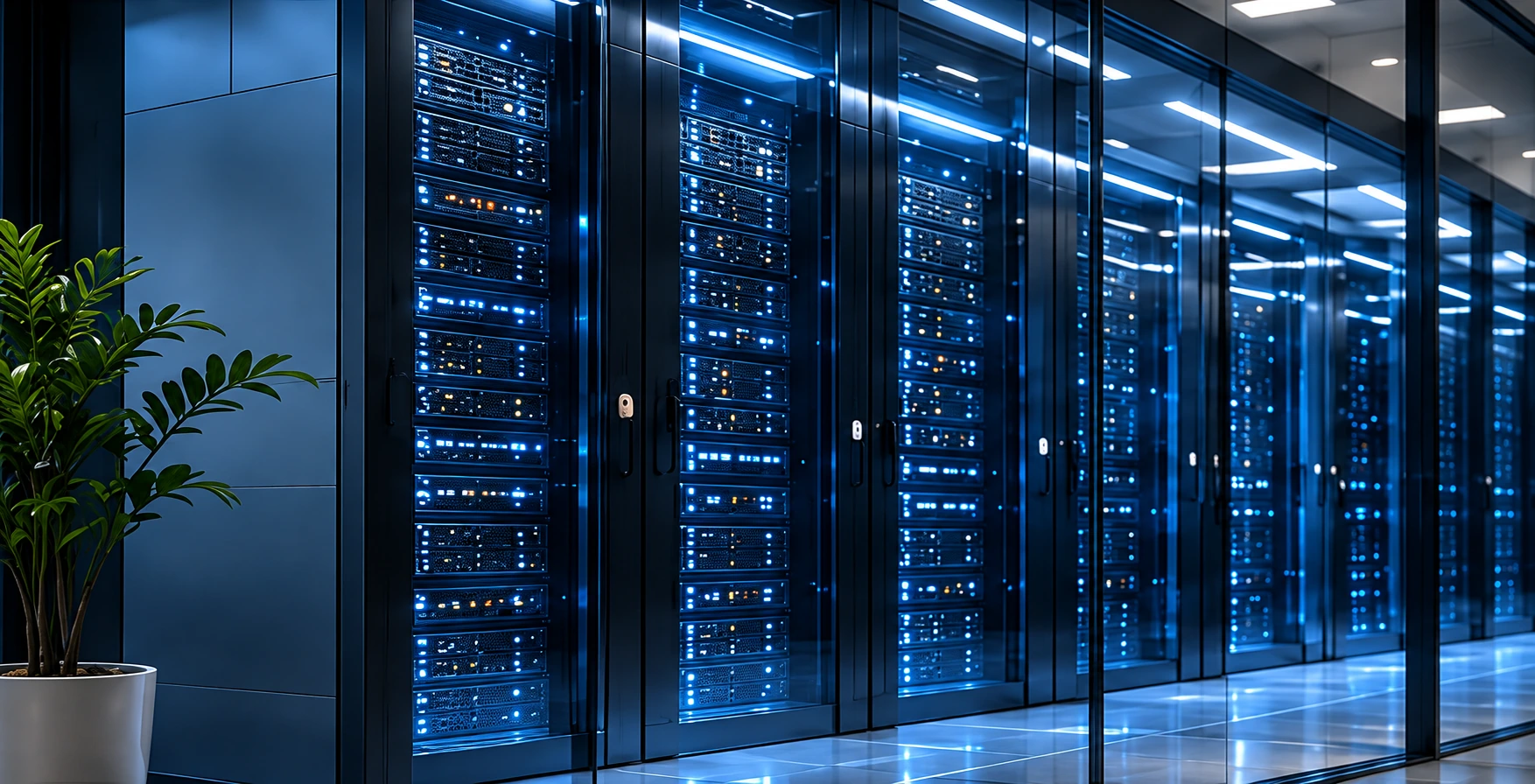 ภาพตัวอย่าง Data Center ภายในอาคารสำนักงาน